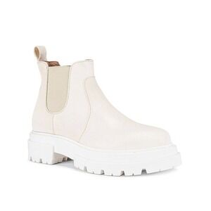 Free People Off White Lola Lug Sole Chelsea Boot in Chalk